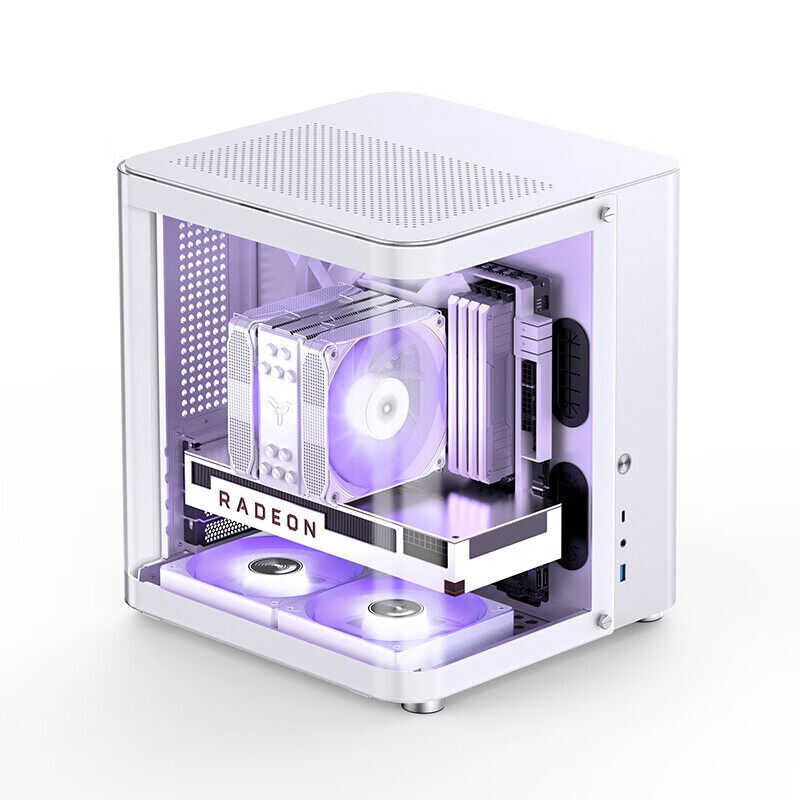 Version Jonsbo TK-1 2.0 M-ATX ITX Case Ring Tempered Glass Side Penetration E-sports Seaview Room D