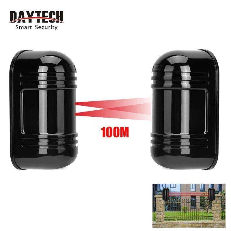 DAYTECH Abt-100 Wired Beam Infrared Detector Motion Sensor 100M Outdoor Perimeter Barrier Fence For
