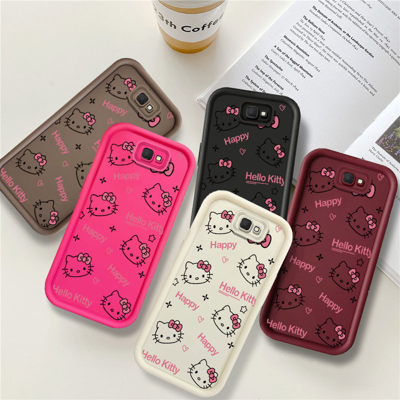 การ์ตูนน่ารักโบว์ Hello Kitty ซิลิโคนเคสโทรศัพท์สําหรับ Samsung Galaxy J2 Prime / J4 Plus J4+ / J6 Plus J6+ / J7 Prime / G530 กันกระแทกเกราะป้องกัน