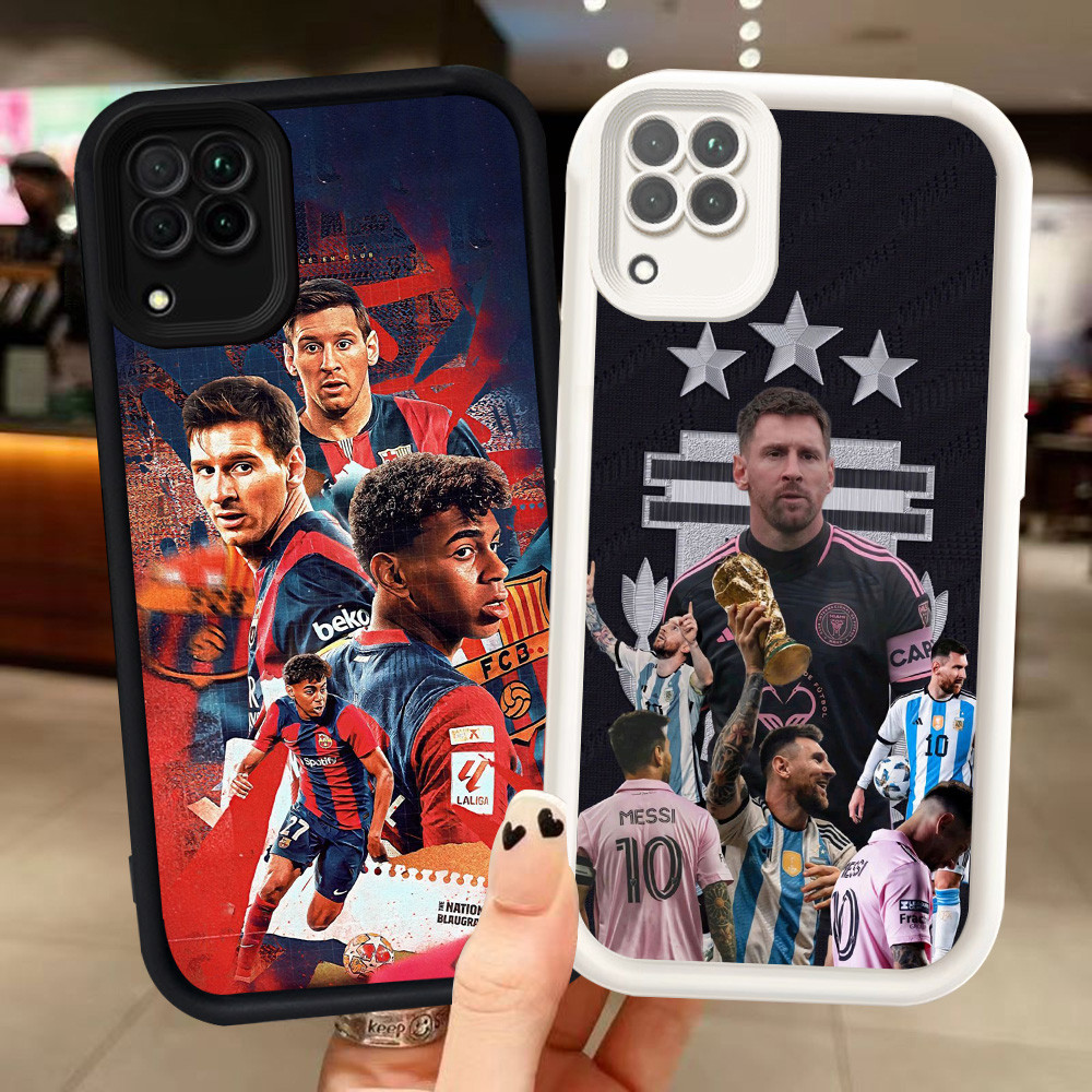 Z-13 Messi 10 ปลอกสีขาวสีดําสําหรับ Samsung Galaxy A12 A22 5G J7 J2 Prime J4 J6 Plus Case