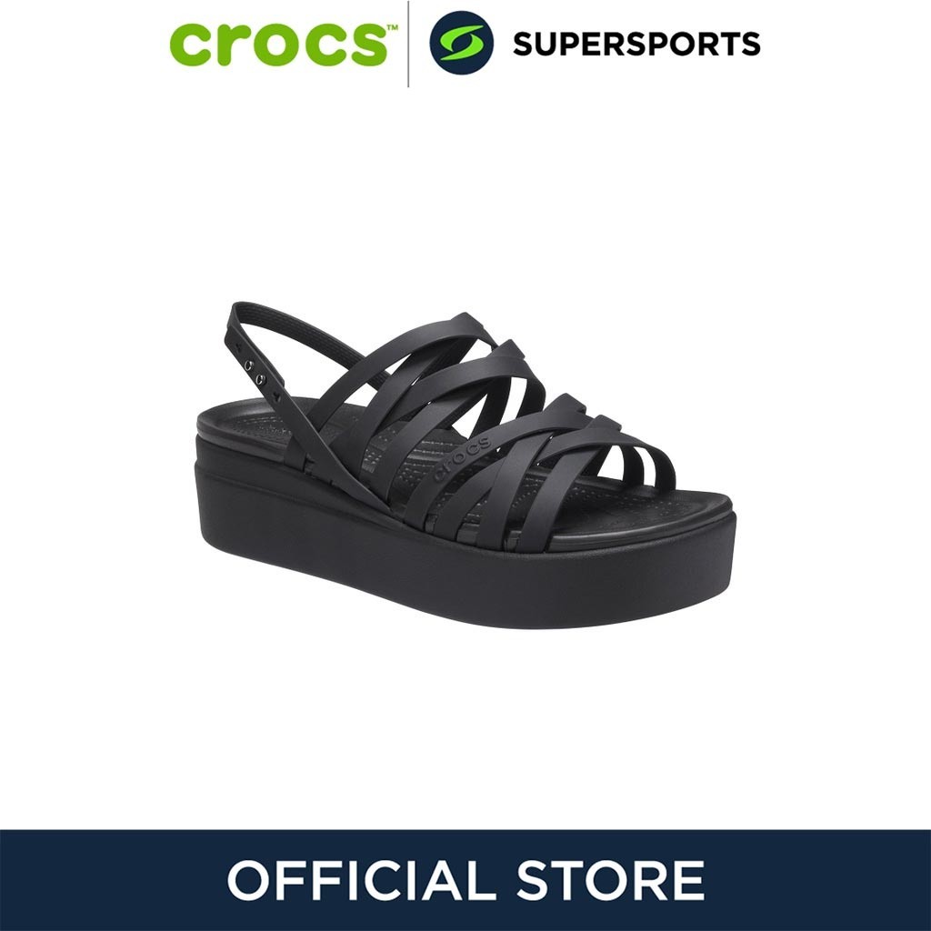 



 ♞,♘,♙CROCS Brooklyn Strappy Low Wedge รองเท้าแตะผู้หญิง