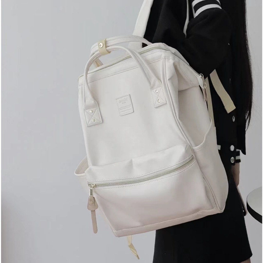 ♞Anello ของแท้ 100% (มีป้ายกันปลอม) PU Leather Backpack กระเป๋าเป้สะพายหลัง เป้ รุ่นหนังพียู