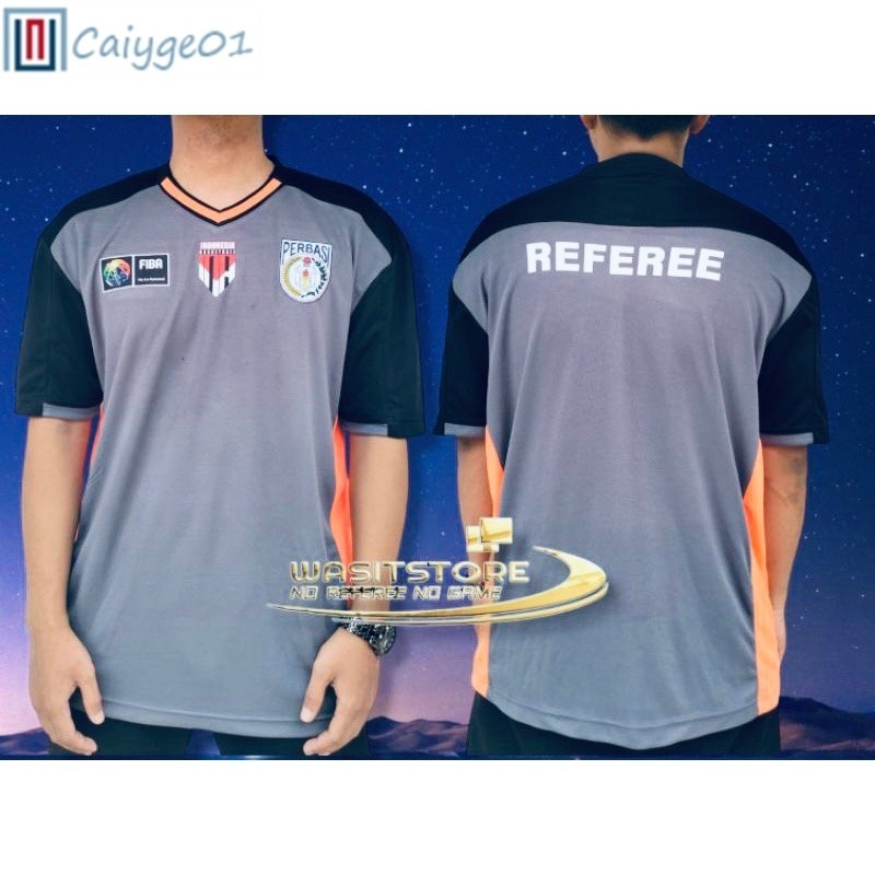 โลโก ้ เต ็ มรูปแบบ PERBASI Basketball REFEREE T Shirt T T Shirt Task Shirt (FIBA-INA-PERBASI-REFERE