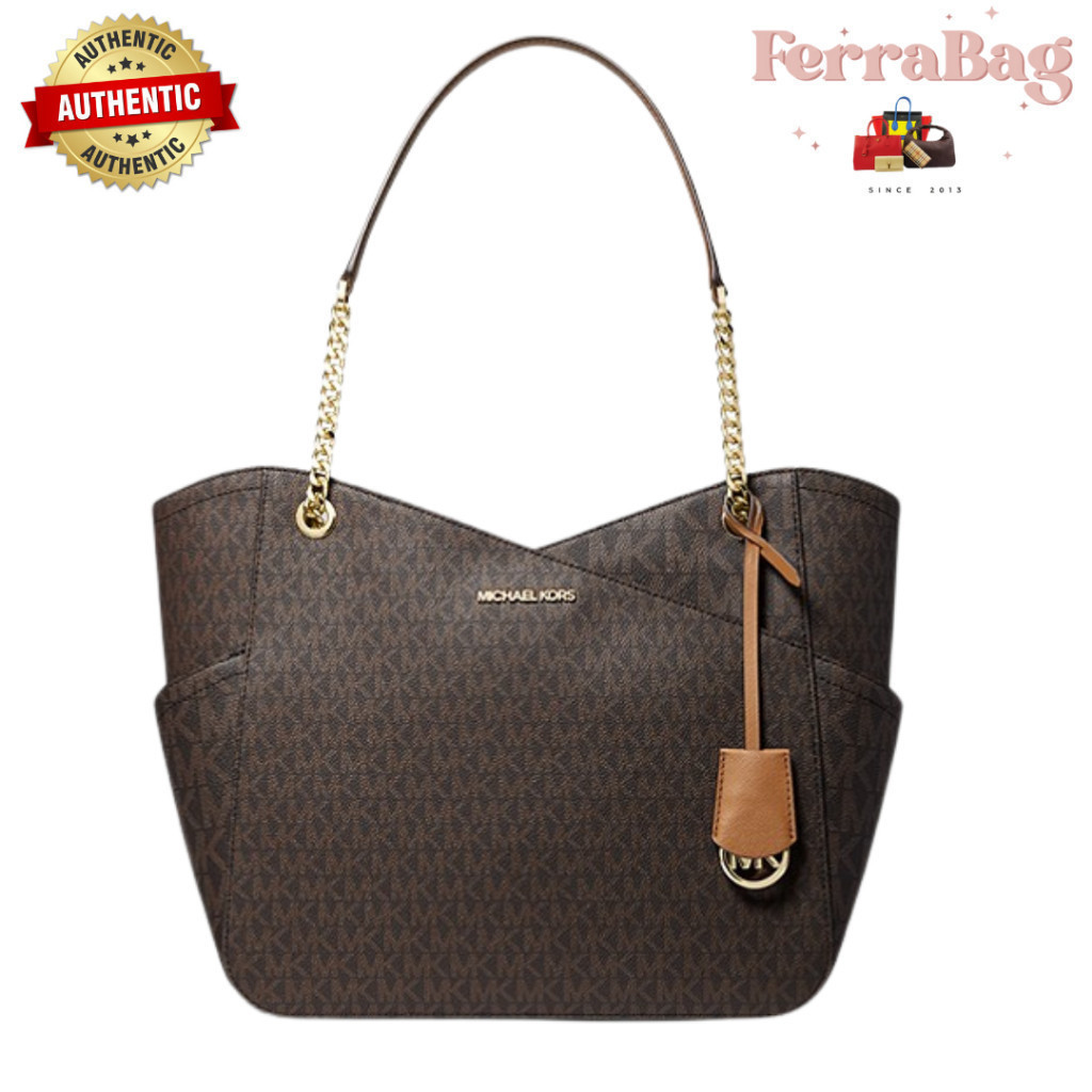 Michael Kors Jet Set กระเป ๋ าสะพายโลโก ้ ขนาดใหญ ่ 35F1GTVT3B