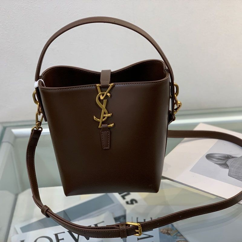 Yls กระเป๋าหนังสะพายไหล่ ทรงบักเก็ต น้ําหนักเบา สีมาการอง แฟชั่นฤดูใบไม้ร่วง ฤดูหนาว สไตล์ยุโรป อเม