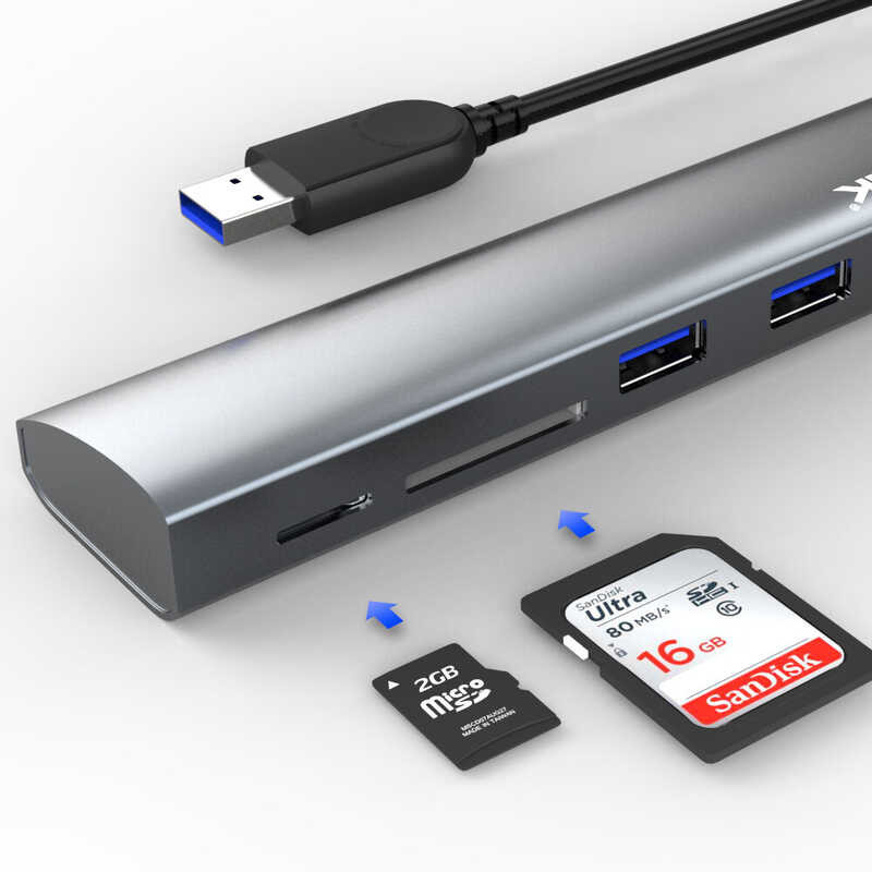 Speed Wavlink High Aluminum 3.0 Hub 3 Ports USB with 2 Slot SD/TF Card Reader Combo Print Server fo