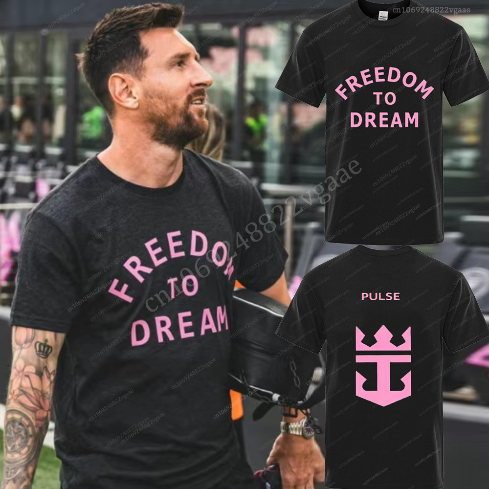 Miami Messi เสื้อผ้าฝ้าย เสื้อยืด Unisex