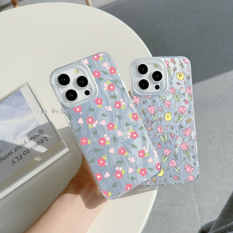 Redmi 12 4G 12R 9A กีฬา 9AT 9i หมายเหตุ 12R 5G ดอกไม้ดอกไม้โปร่งใสเปลือกกันกระแทกป้องกันเคสโทรศัพท์