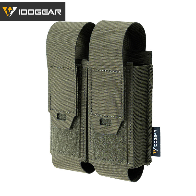 Idogear Tactic กระเป๋ากระเป๋าเข็มขัดมัลติฟังก์ชั่นคู่ MOLLE ที่ถอดออกได้ Flip-top Mag Carrier Tactic กระเป๋าเครื่องมือ 35130