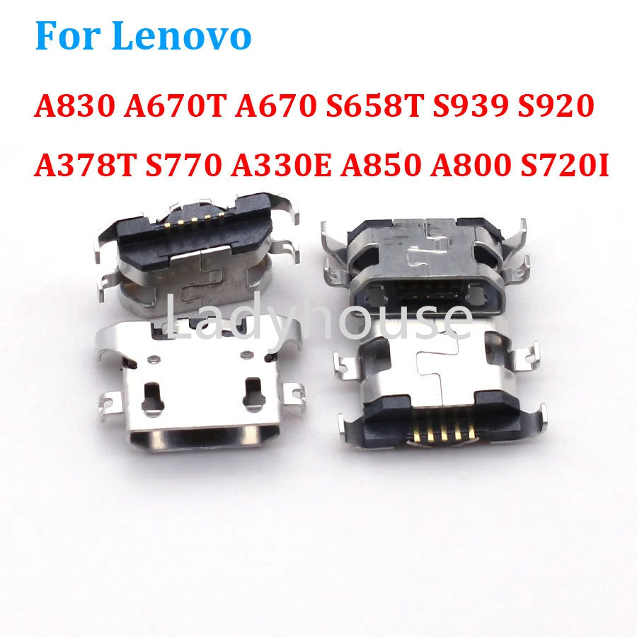 10-100pcs Usb Charger ชาร์จ Pin Dock พอร์ตปลั๊กสําหรับ Lenovo A830 A670T A670 S658T S939 S920 A378T 