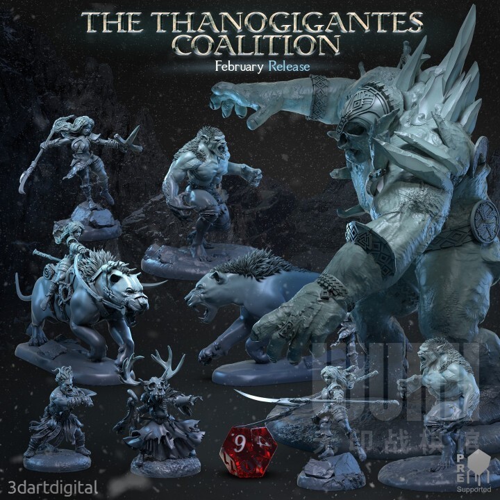 [DND] [Polar Wars] Glacier King Berserker Snow Monster Dungeon and Dungeons dnd Running Team Board G