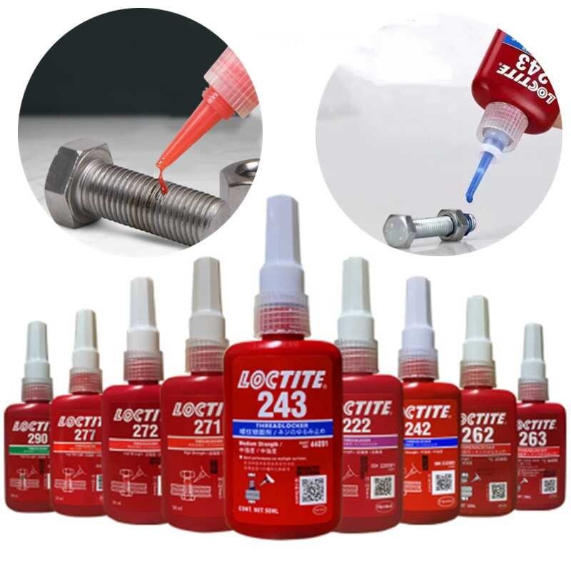 Threadlocker 50Ml 250Ml Loctite 222 242 243 262 263 271 272 277 290สกรูกาวแบริ่งกาว50ml