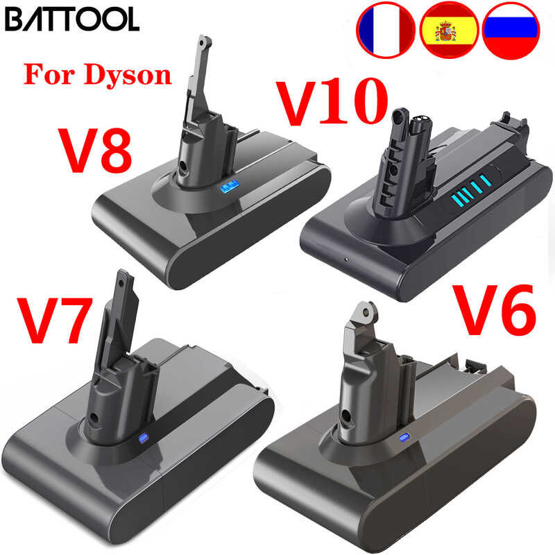 เครื่องดูดฝุ่นแบตเตอรี่สำหรับ Dyson V6 V7 V8 V10 Series Sv07 Sv09 Sv10 Sv12 Dc62 Absolute สัตว์ปุย P