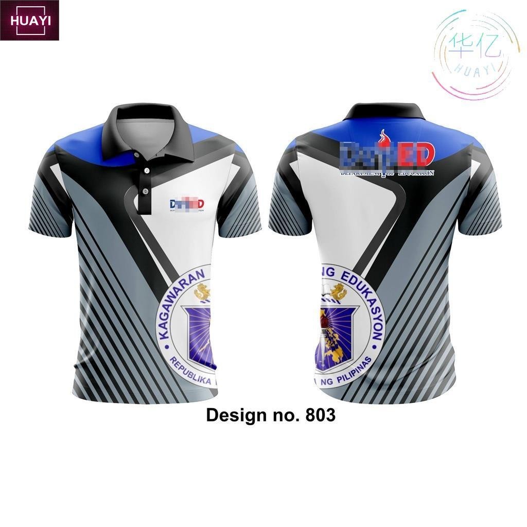 ฟรีชื่อที่กําหนดเองและหมายเลขครูสํานักงานเครื่องแบบเสื้อโปโลระเหิดเต็มรูปแบบ D-epe-d XS-3XL CODE:02