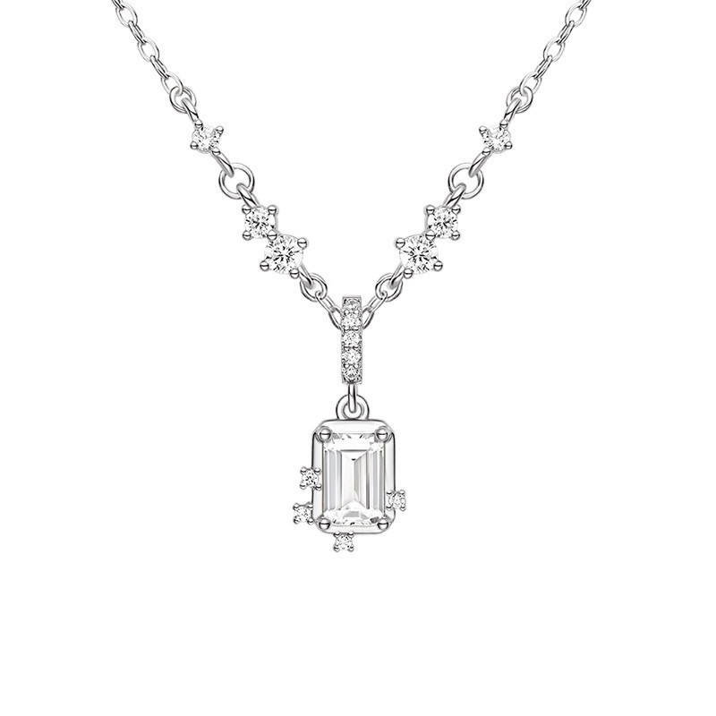 พร้อมส่ง [พร้อมบรรจุภัณฑ์] HEFANG HEFANG Nebula สร้อยคอโซ่ จี้ลูกบาศก์น้ําตาล ดีไซน์หรูหรา