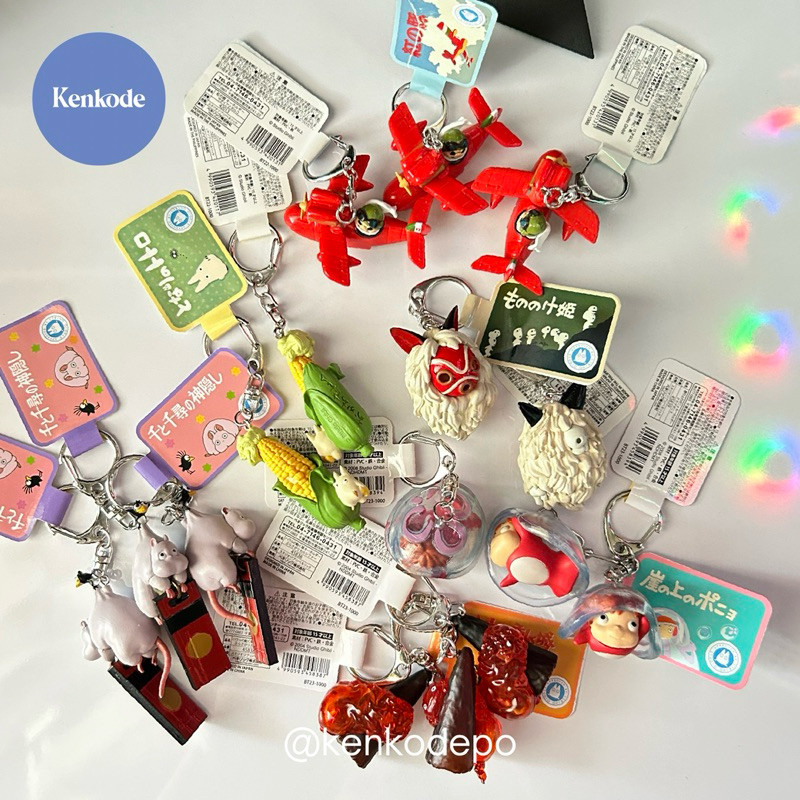 Gantungan Ghibli พวงกุญแจ jiji ponyo laputa Porco Rosso พวงกุญแจพวงกุญแจ