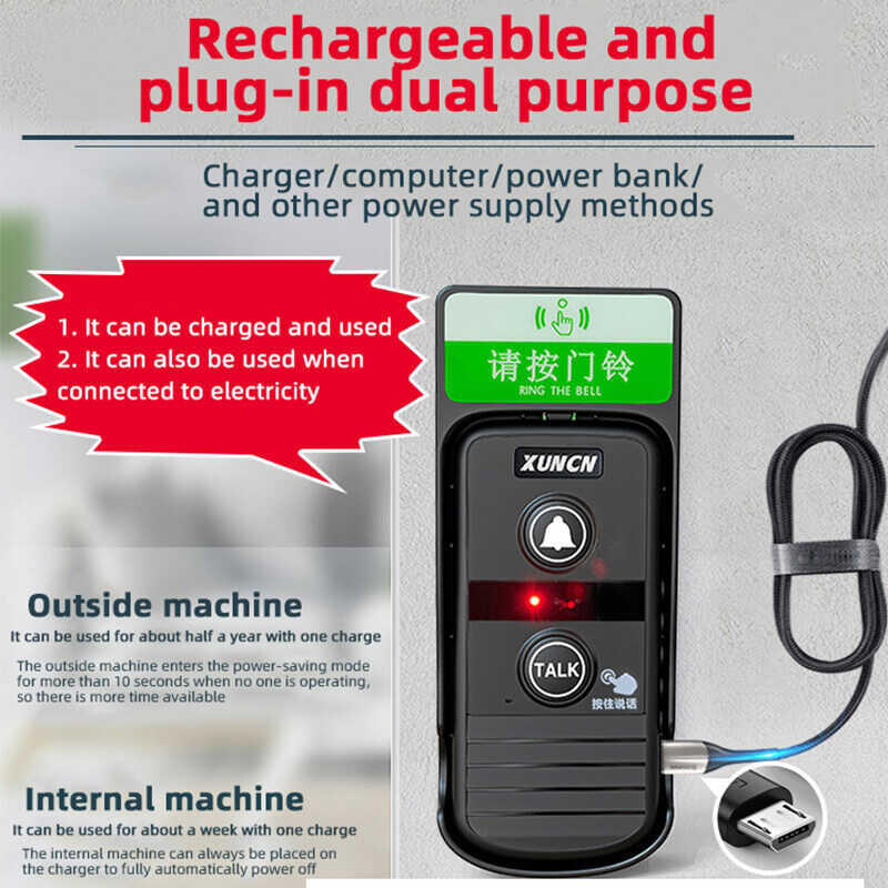 ❤ Wireless Office Wireless Home Intercom Doorbell Business Two-Way Communication 3000 Meters Long