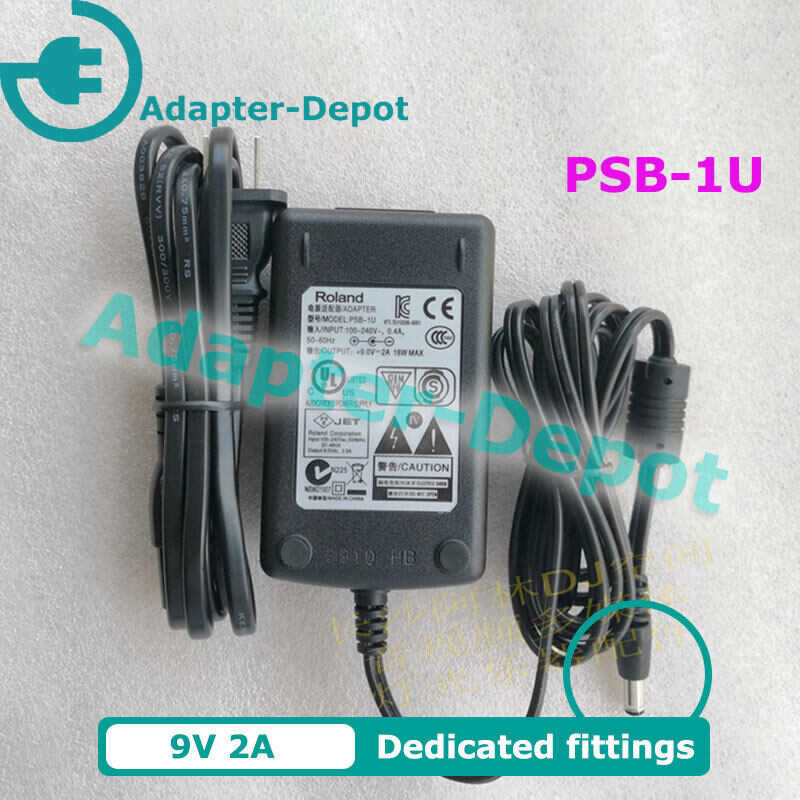 2A PSB-1U 9V Power Adapter สำหรับ Roland VR-3 VR-09 W-50 XP-10 XPS-10 XP 10 GT-10 GT-100 GT-1 GT- GT