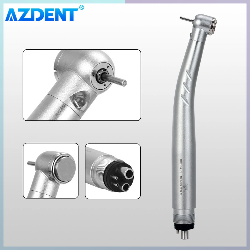 ♞,♘AZDENT ทันตแพทย์ E-Generator LED ความเร็วสูงมาตรฐาน Push ปุ่ม3สเปรย์ Handpiece Turbine ตลับหมึกเ