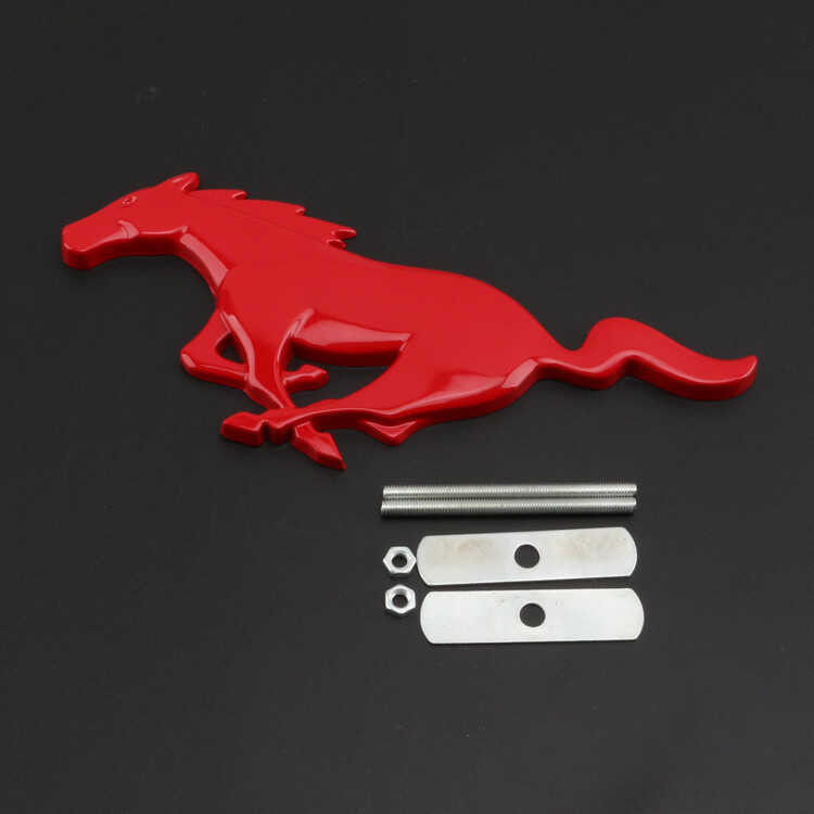 ❤ 3D Horse Metal Auto Front Hood Grille Emblem Car Sticker For Ford Universal Big Size Mustang Sh
