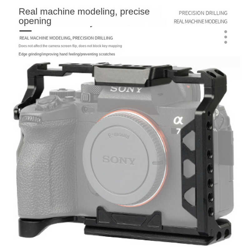A7 Topcine Full IV A7M4 Camera Cage Rig for Sony Alpha 7 IV/A7M III/A7R III with ARRI-style Cold Sh 