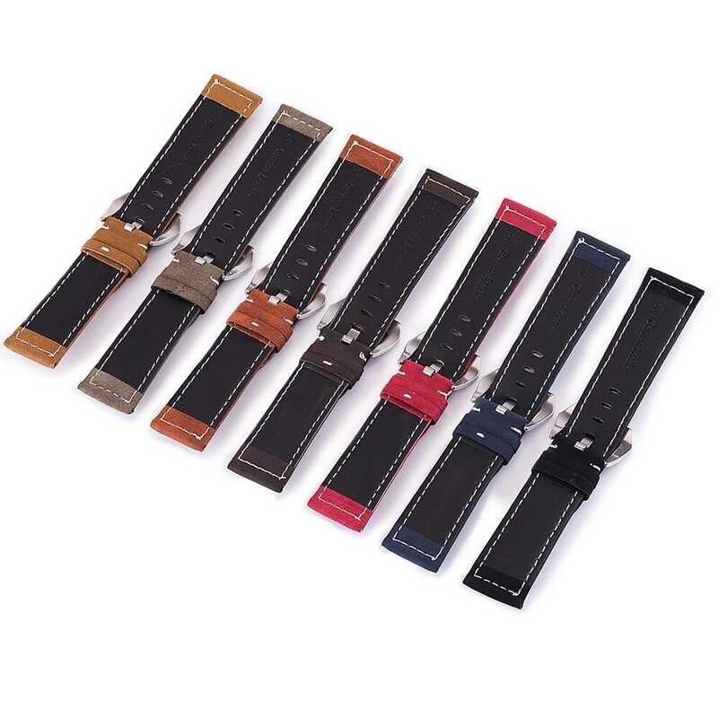 【hot】 ♩ Watch BandMatteLeather Strap 18mm 20mm 22mm 24mm Watchband Accessories Men Women Brown Bl ba