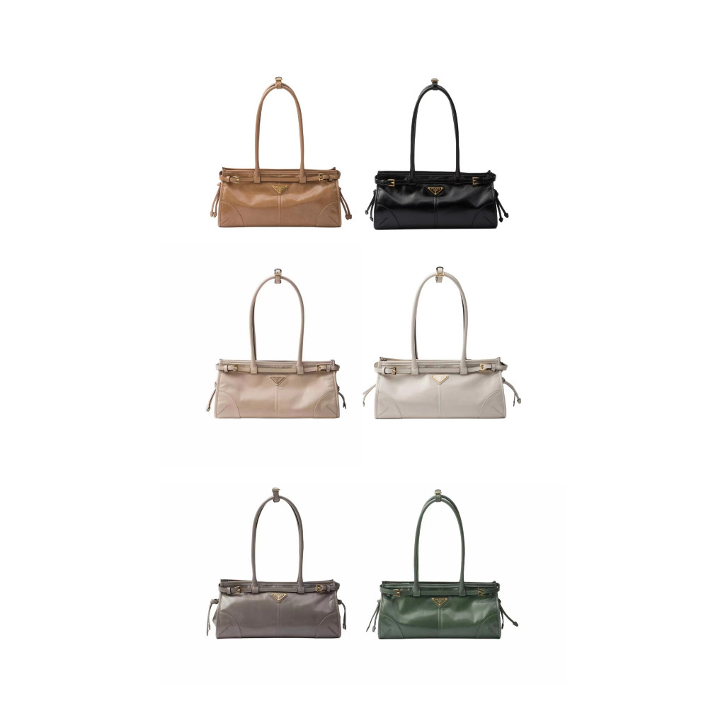 แท้ 100%/Prada/สุภาพสตรี/กระเป๋าสะพาย/กระเป๋าสะพายข้าง