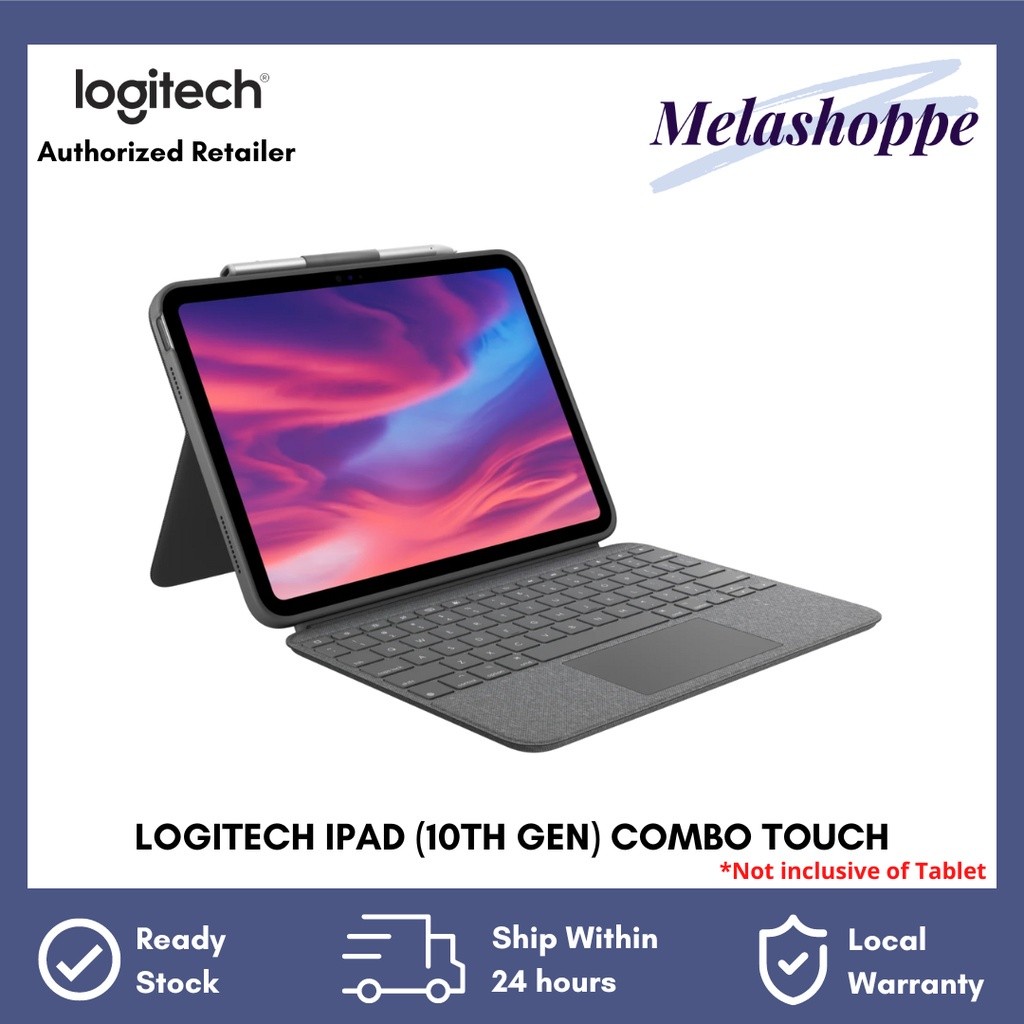 ในสต็อก Logitech iPad (10th Gen) Combo Touch Backlit Keyboard Case พร้อม Trackpad