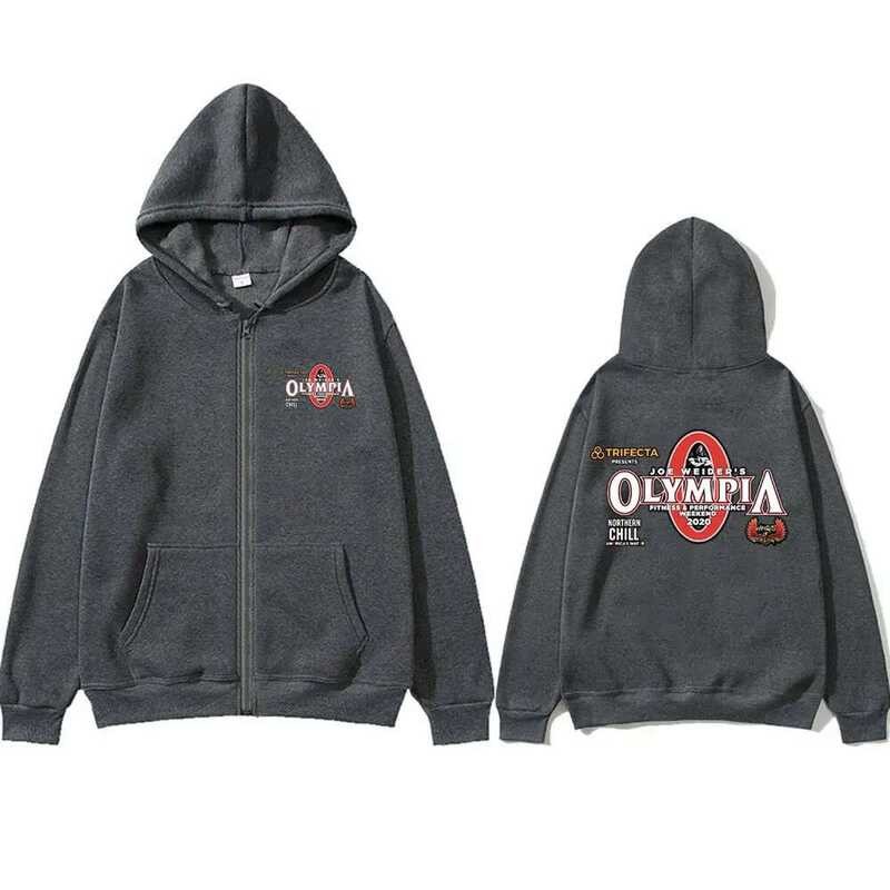 ▥ Olympia GYM ฟิตเนสปั๊มซิป Hoodie ผู้ชายผู้หญิงเสื้อผ้าแฟชั่น เสื้อแจ็คเก็ตผู้ชาย Losoe ขนาดให