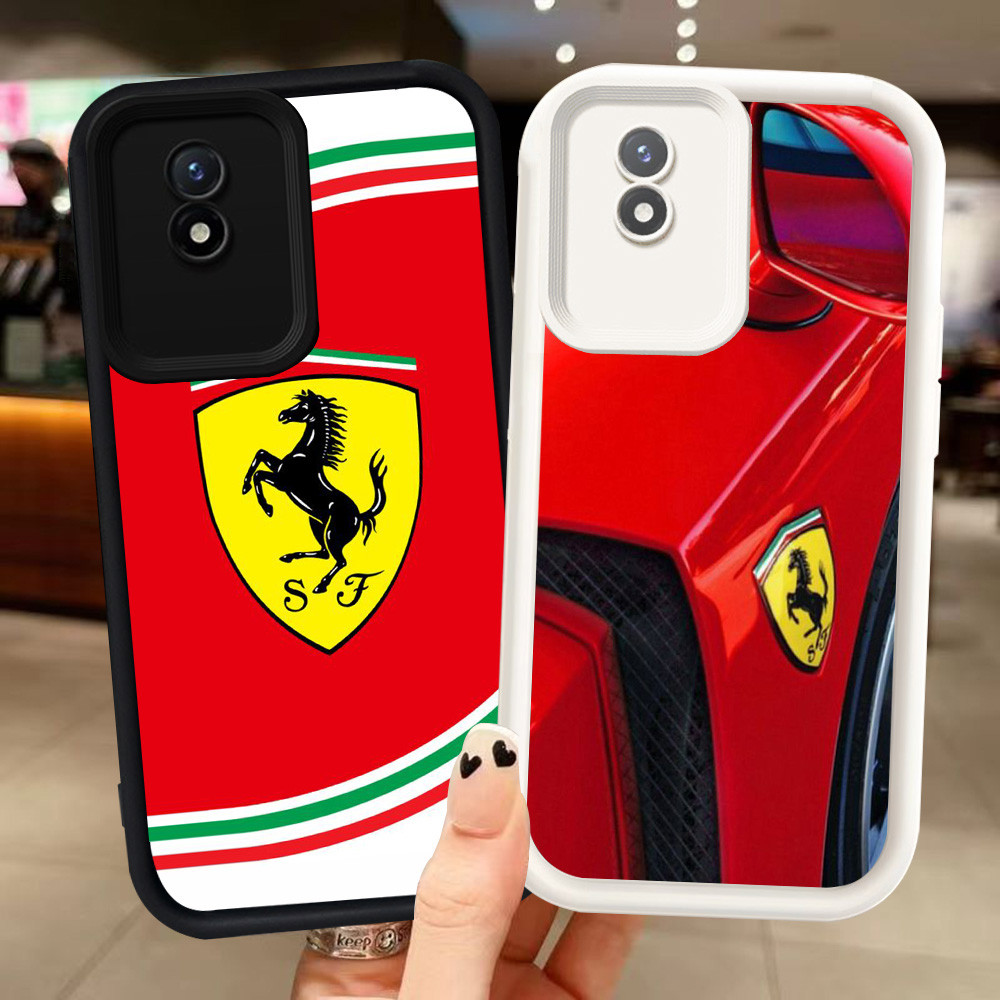 Z-46 Ferrari เคสสีขาวสีดําสําหรับ VIVO Y02t Y02a Y02 V30E V30 Pro 5G กรณี