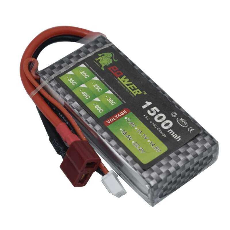 ❥ 2S Lipo 7.4V แบตเตอรี่1500/2800/3300/3800/4200/5500/6000Mah T Xt60 TRX Connector สำหรับ RC แบ