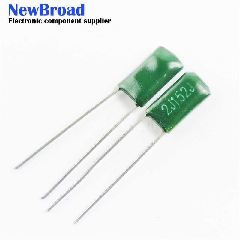 50ชิ้นตัวเก็บประจุฟิล์มโพลีเอสเตอร์630v 1Nf 1.5Nf 10Nf 22Nf 33Nf 47Nf 2J102j 2J152j 2J222j 2J472j 2J