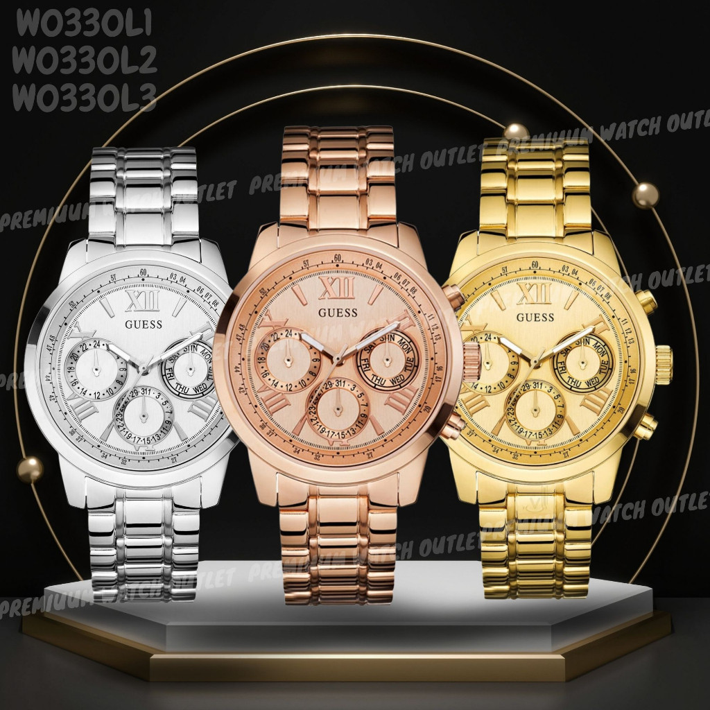 ♞OUTLET WATCH นาฬิกา Guess OWG380 นาฬิกาข้อมือผู้หญิง นาฬิกาผู้ชาย แบรนด์เนม Brandname Guess Watch