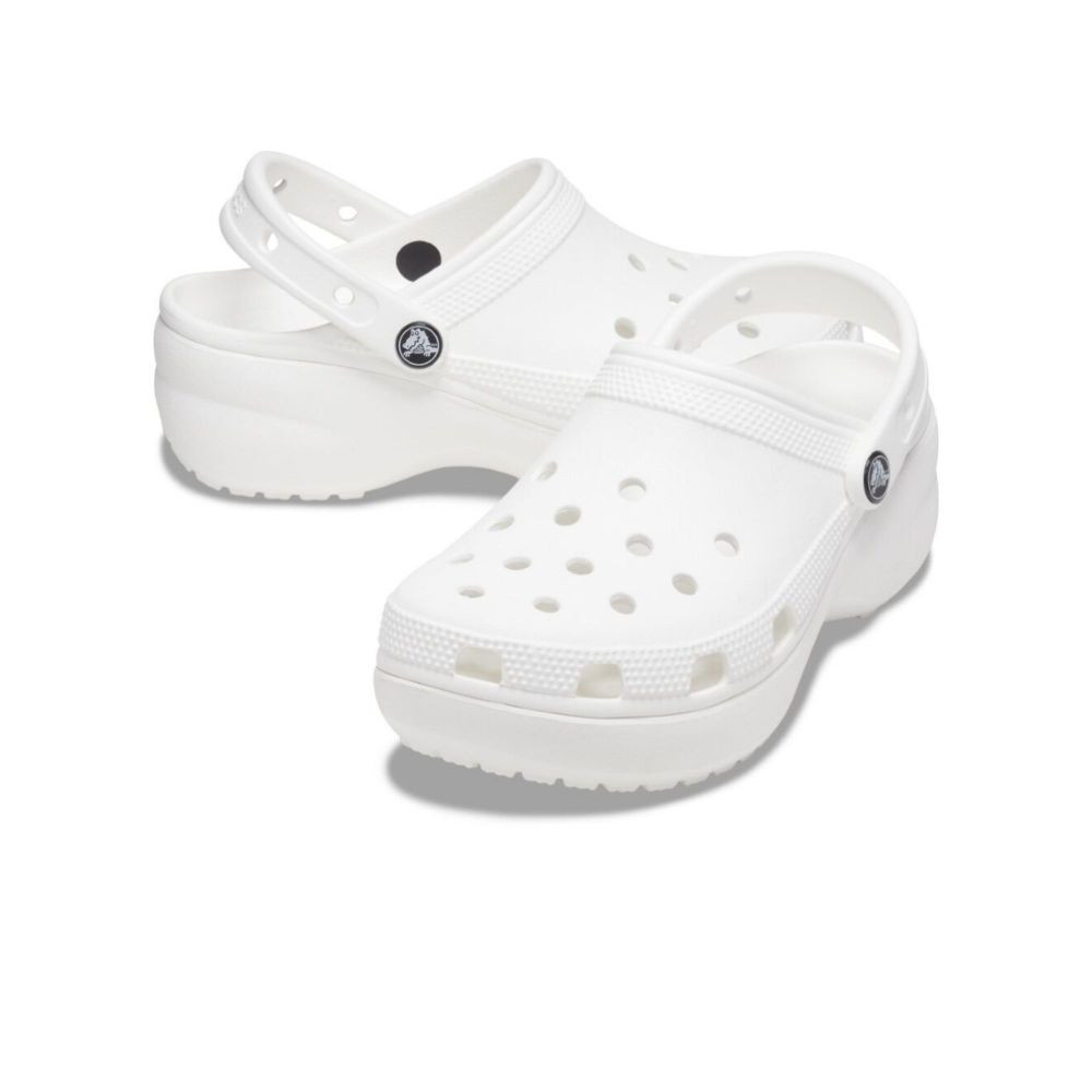 



 ♞,♘[ของแท้ 100%] Crocs Classic Platform Clog ผู้หญิงรองเท้าลำลองพื้นหนาสีขาว
