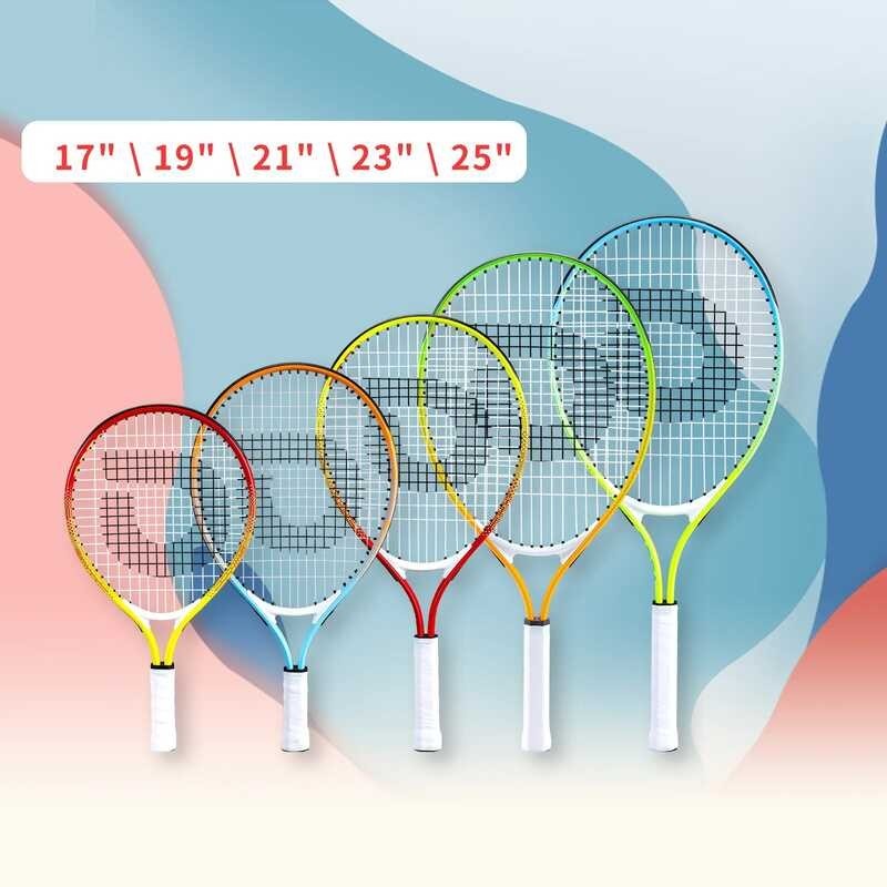 Kids ➧ Racket 17/19/21Inch With Cover Bag For Age 2-7 Years Old Children Professional Tennis Prac ➧