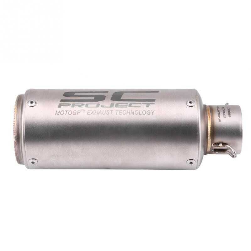 ❤ 51Mm/2Inches Inlet Universal Motorcycle Exhaust Muffler SC Tail Stainless Steel Canister Pipe
