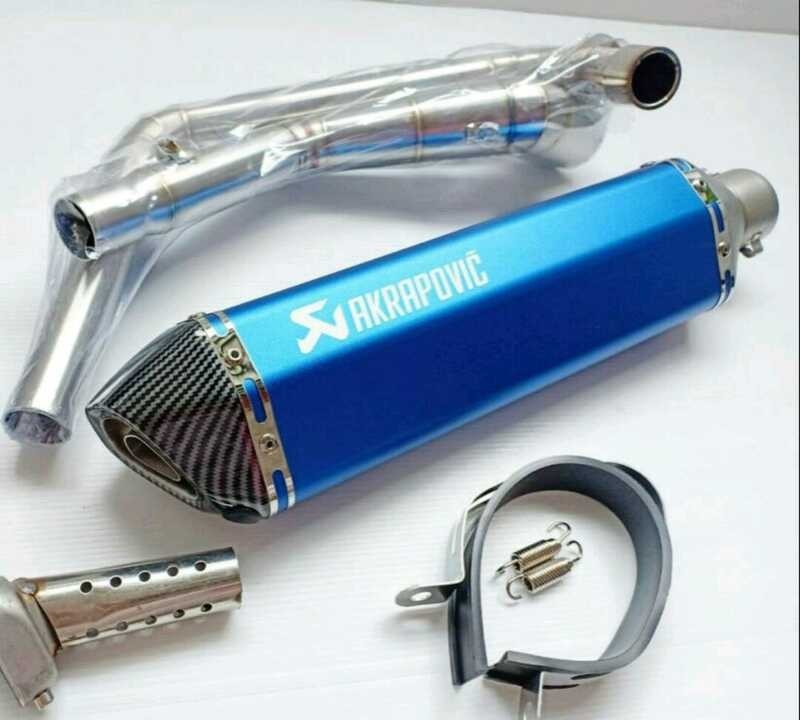 ❤ R15 Mt15 ชุดท่อ Xsr155 ท่อyamaha R15, Mt15, Xsr155+ปลายท่อak 18นิ้วสีน้