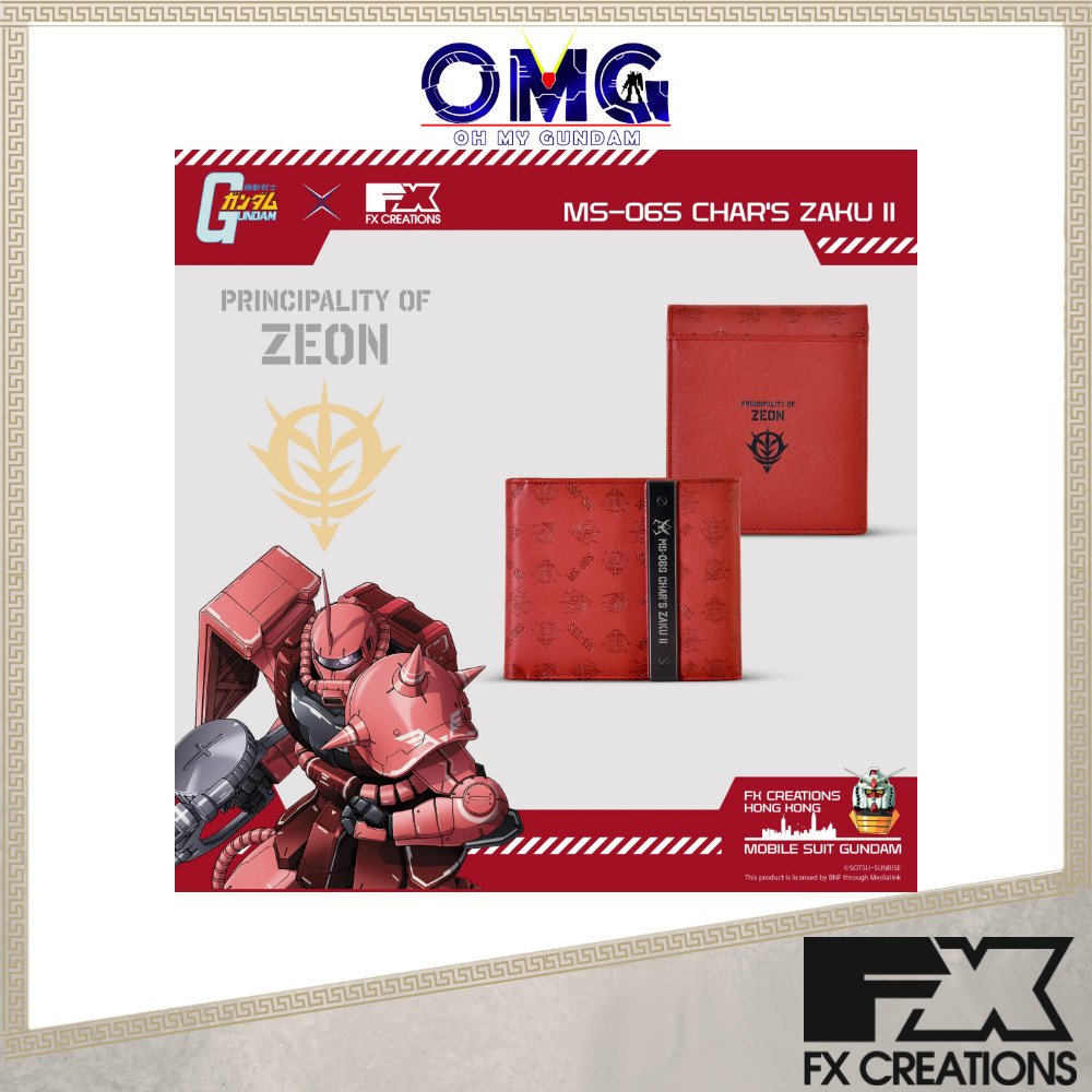 FX Creations MS-06S Chars Zaku II Leather Bi-Fold Wallet GUFW234016-89 Char Zaku Bifold Wallet Dompe