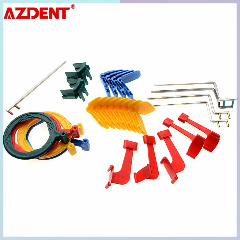 ♞,♘AZDENT 1ชุด Dental X-Ray ฟิล์มตำแหน่งระบบ FPS3000 Intra Oral X Ray ฟิล์มตำแหน่งชุดผู้ถือทันตแพทย