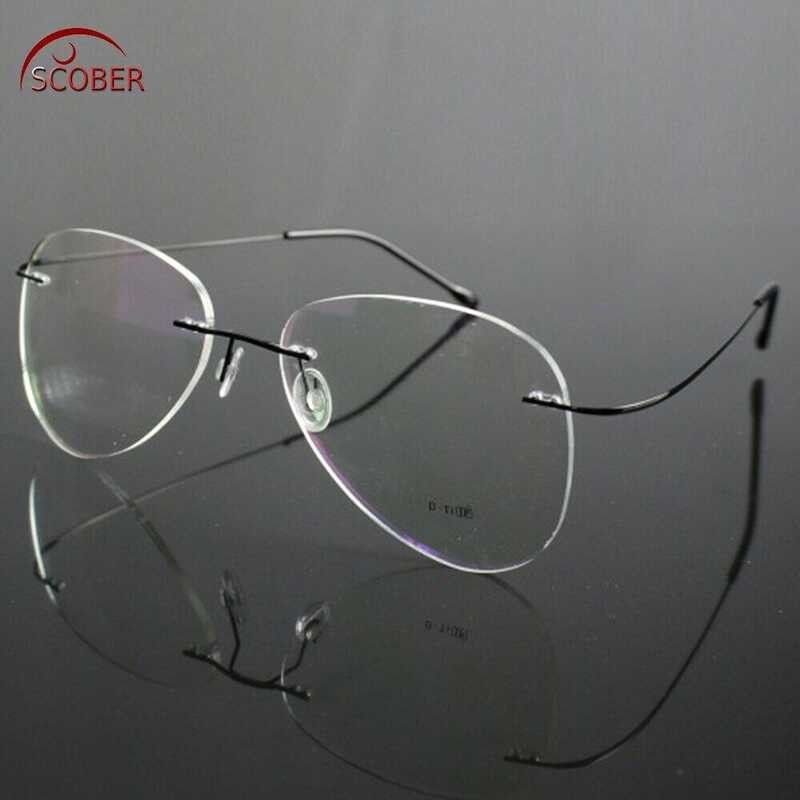 Pilot Large Frame New B Titanium ONLY 2G Ultra-light Elastic MEN WOMEN Rimless READING GLASSES +1 + 