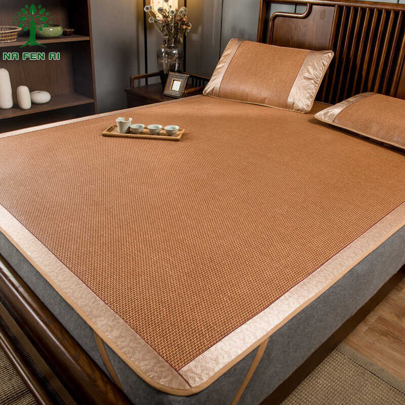 Rattan NFA New Three-Piece Foldable Summer Double Ice Silk Mattress Dormitory Cool Bamboo Topper