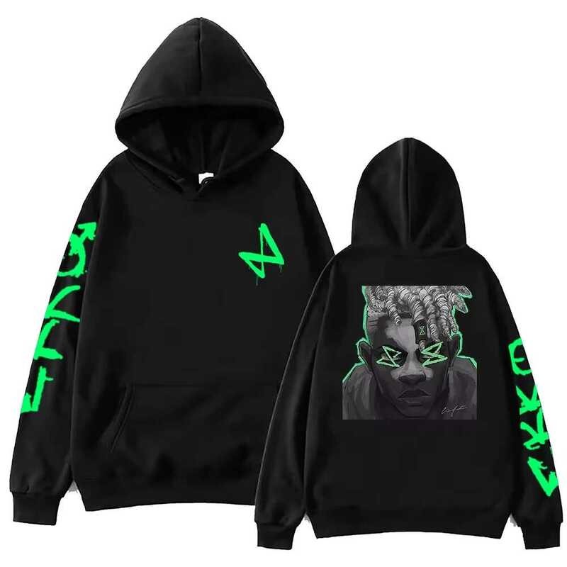 ❥ 2025 Hot Anime Arcane Ekko Graffiti Hoodie Harukuผู้ชายผู้หญิงเสื้อขนา