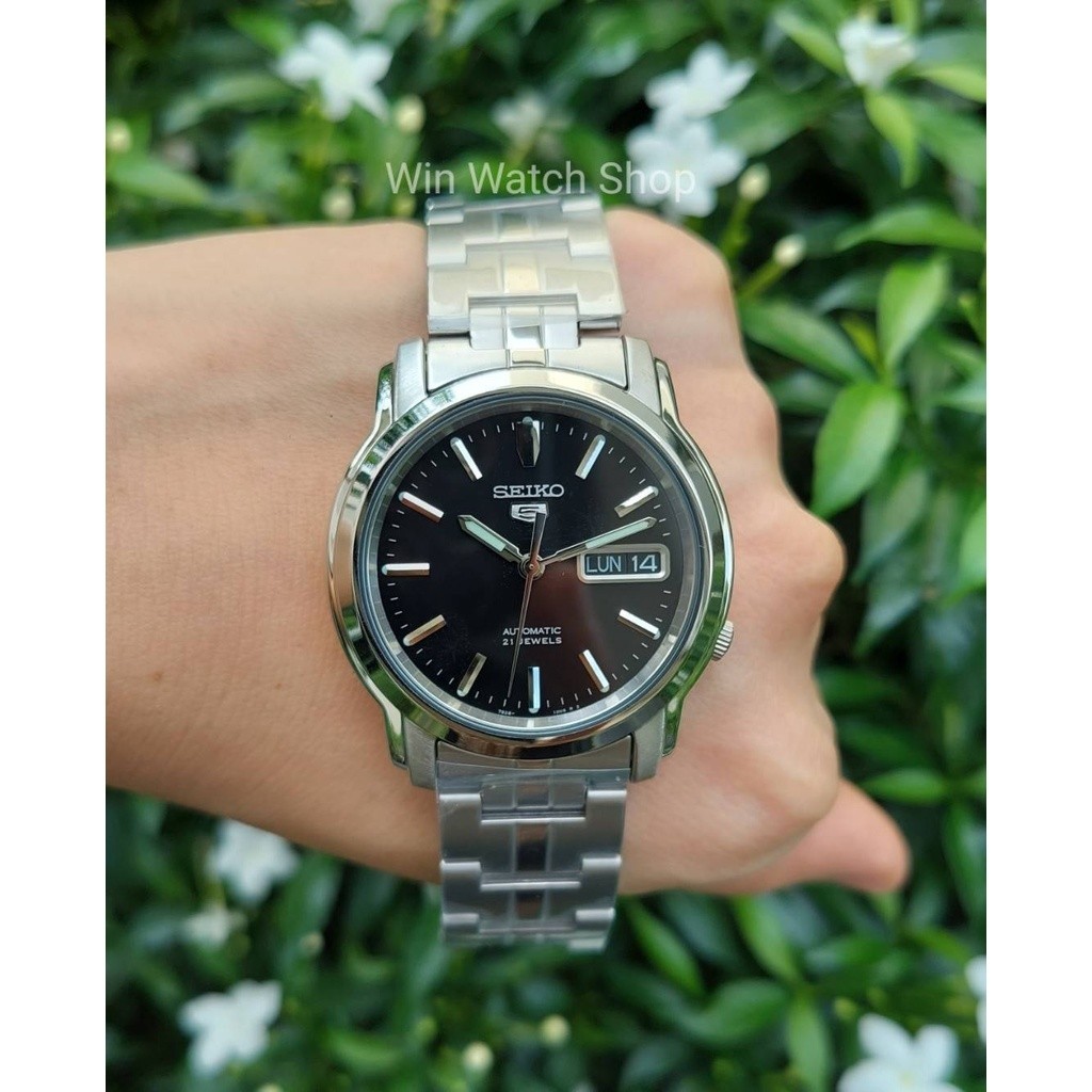 ♞,♘,♙SEIKO 5 Automatic Men's Watch สายสแตนเลส รุ่น SNKK71K1- มั่นใจ ของแท้100% ประกัน1 ปีเต็ม