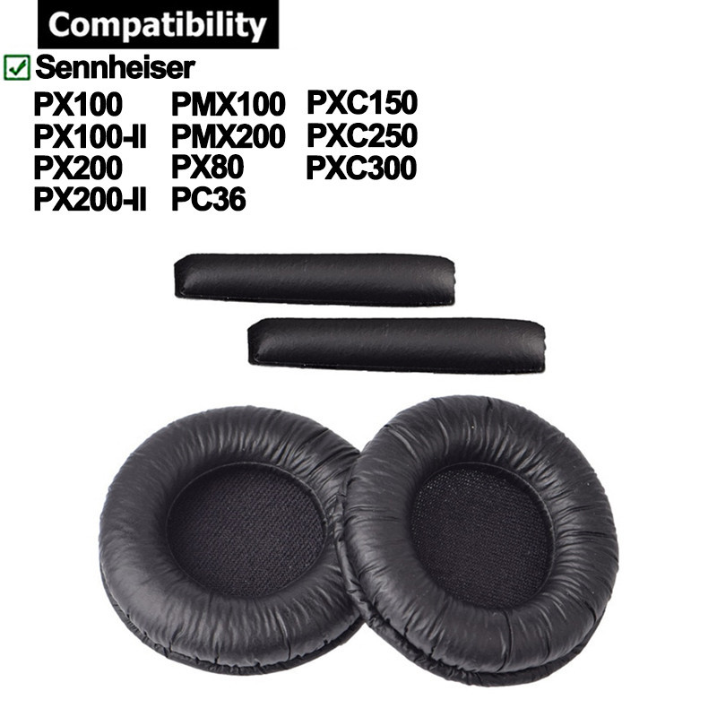 แผ่นฟองน้ําครอบหูฟัง สําหรับ Sennheiser PC36 PXC150 PXC250 PXC300 PX80 PX100 PX100-II PX200 PX200-II PMX100 PMX200