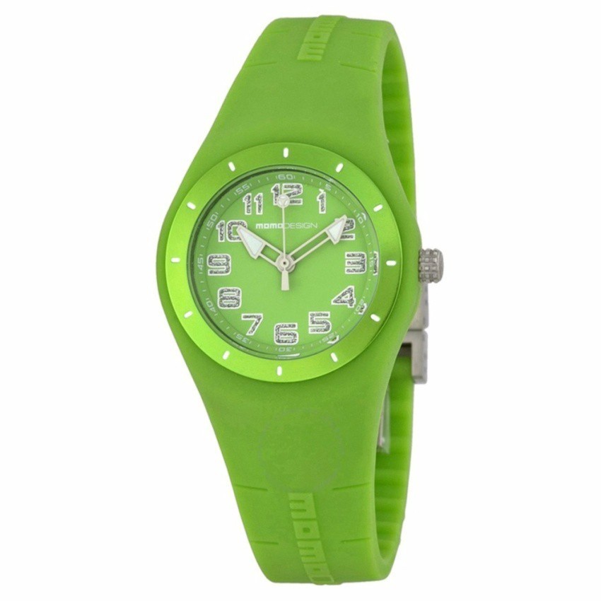 ♞,♘Momo Design นาฬิกาข้อมือผู้หญิง สายซิลิโคน รุ่น MD2006GR-41 - Greenรับประกัน 1 ปี ของแท้