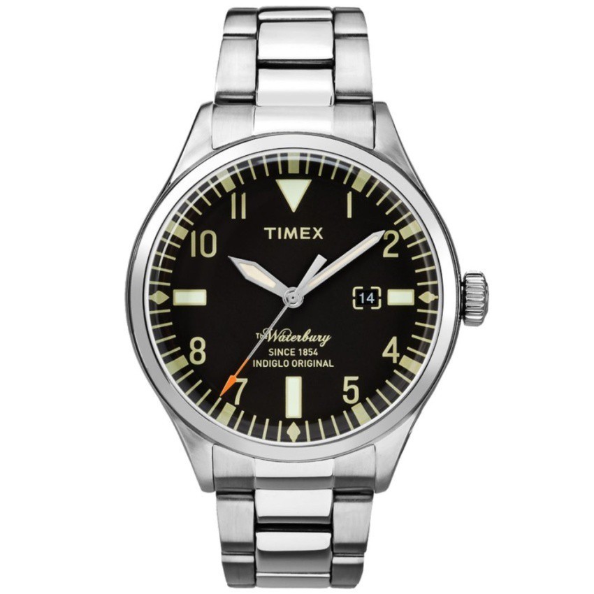 ♞,♘,♙Timex Waterbury TW2R25100 นาฬิกาข้อมือสำหรับผู้ชาย สาย Stainless