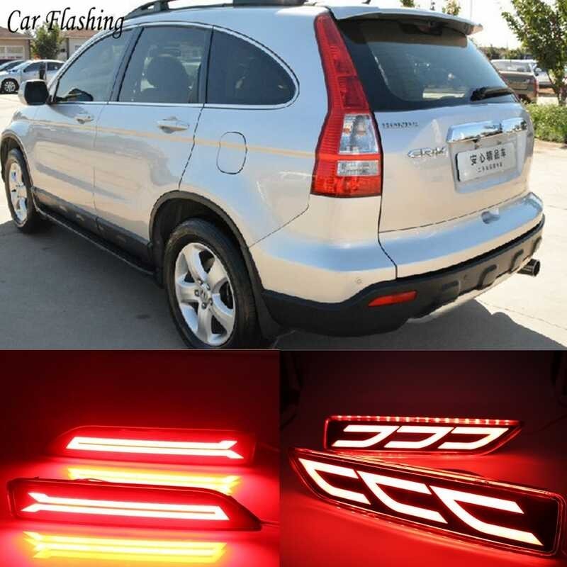 Honda 2ชิ้นสำหรับ CRV Cr-V 2007 2008 2009ไฟท้าย LED แบบมัลติฟังก์ชั