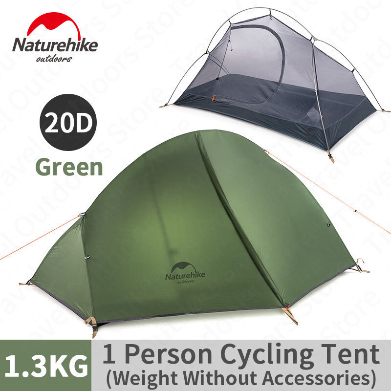 Naturehike Ultralight 1 Person 1.3KG Cycling Tent Portable Outdoor Camping Aluminium Alloy Pole Double Layer Waterproof