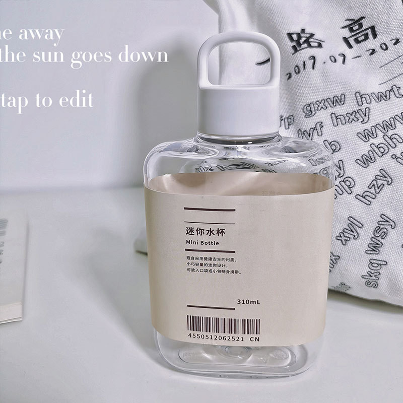 310ml Muji แบนขวดน ้ ําแบบพกพาถ ้ วยน ้ ํา Botol Air Viral Pocket Handy ถ ้ วยเปลี ่ ยนขวด Ins มูลค ่ าสูงขวดดื ่ ม