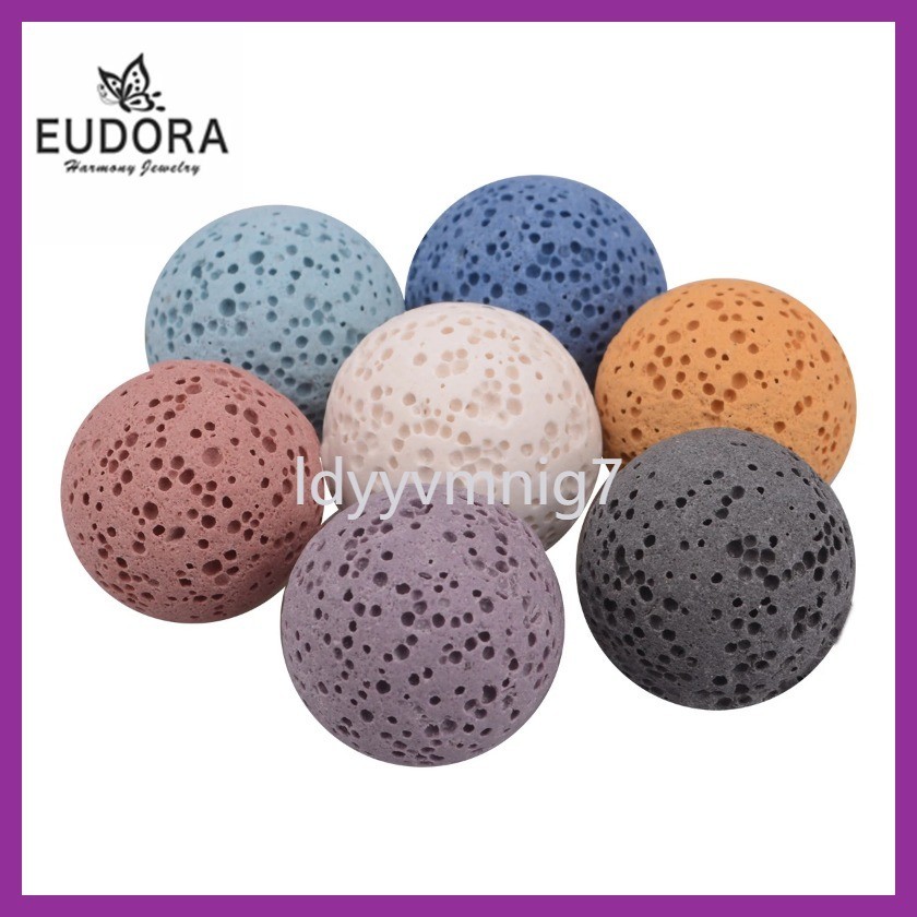 Eudora 14/18mm Aromatherapy Nature Lava Stone Essential Oil Diffuser Perfume Balls for Harmony Lock